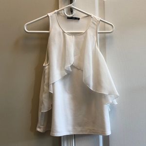 Used MNG Basic mix media top cream - size XS